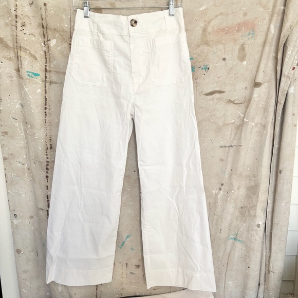 Anthropologie Maeve the Colette Pant in Lightweight Linen Cotton Blend - Picture 2 of 5